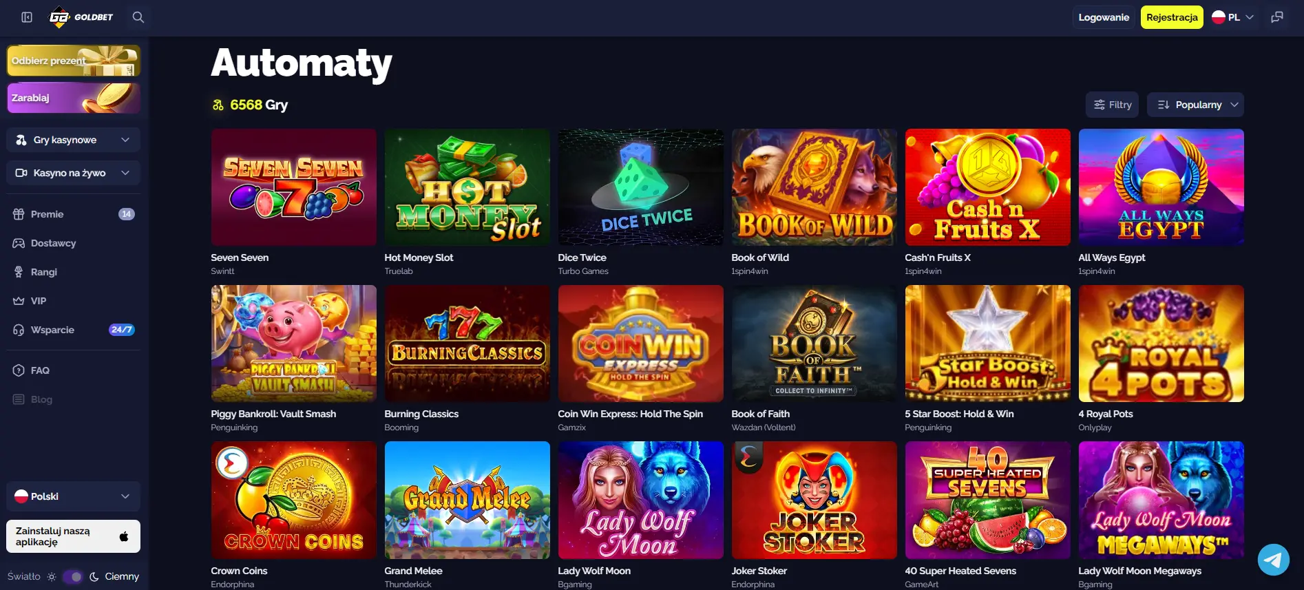 Gry w Goldbet Casino